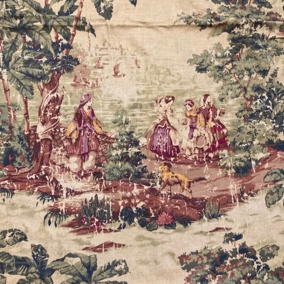 Bosporus Billiard Pastoral Scene Fabric 2+ Yards - Picture 2 of 6